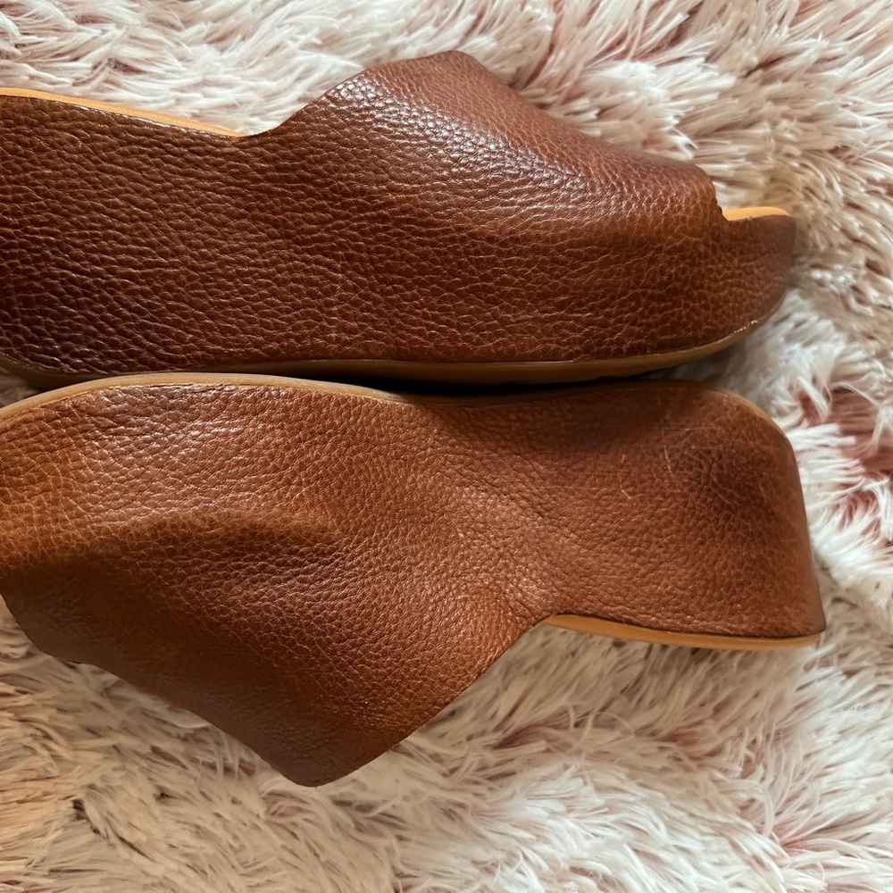 Kork-Ease, GREER open toe chunky leather clog, sz6+box, like NEW - Picture 2 of 6